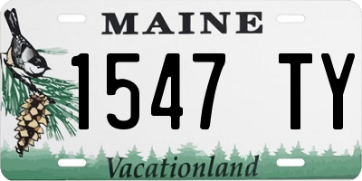 ME license plate 1547TY