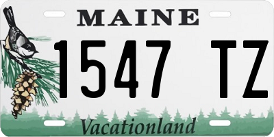 ME license plate 1547TZ