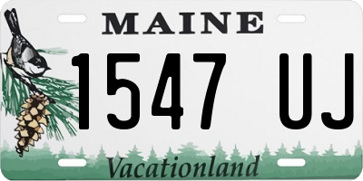 ME license plate 1547UJ