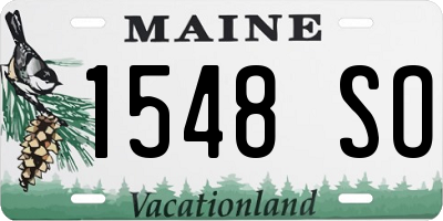 ME license plate 1548SO