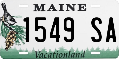 ME license plate 1549SA