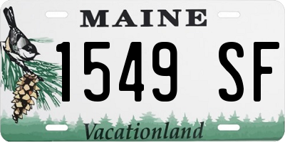 ME license plate 1549SF