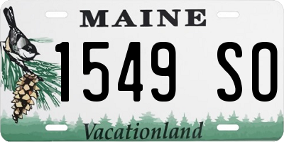 ME license plate 1549SO