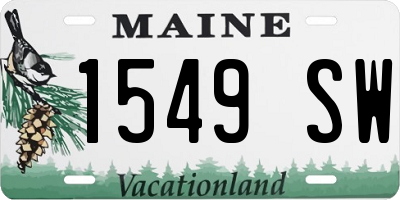 ME license plate 1549SW
