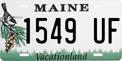 ME license plate 1549UF