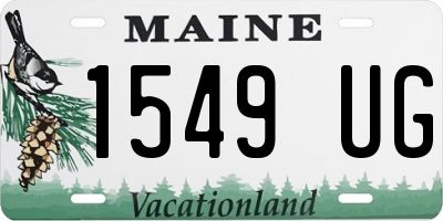 ME license plate 1549UG