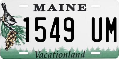ME license plate 1549UM