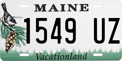 ME license plate 1549UZ