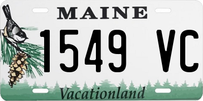 ME license plate 1549VC