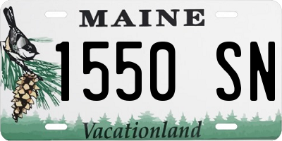 ME license plate 1550SN