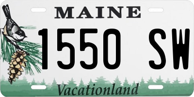 ME license plate 1550SW