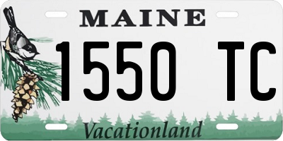 ME license plate 1550TC