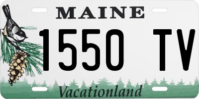 ME license plate 1550TV