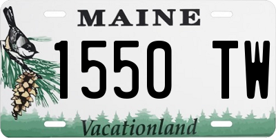 ME license plate 1550TW