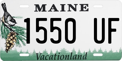 ME license plate 1550UF