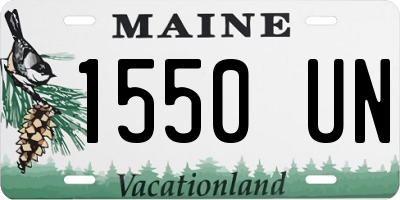 ME license plate 1550UN