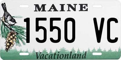 ME license plate 1550VC