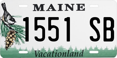 ME license plate 1551SB