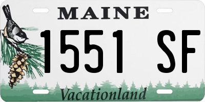 ME license plate 1551SF