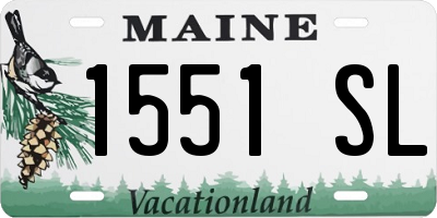 ME license plate 1551SL