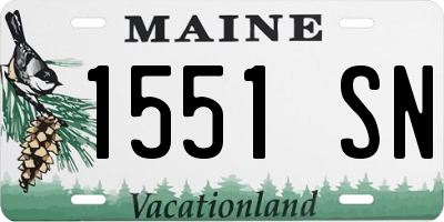 ME license plate 1551SN