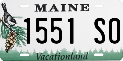 ME license plate 1551SO