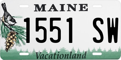 ME license plate 1551SW