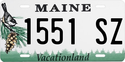 ME license plate 1551SZ