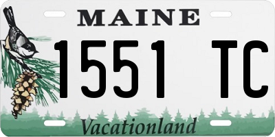 ME license plate 1551TC