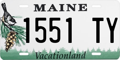 ME license plate 1551TY