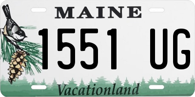 ME license plate 1551UG
