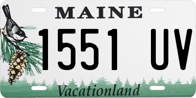 ME license plate 1551UV