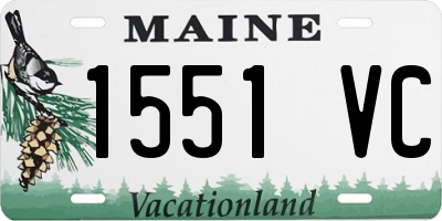 ME license plate 1551VC