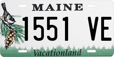 ME license plate 1551VE