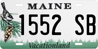 ME license plate 1552SB