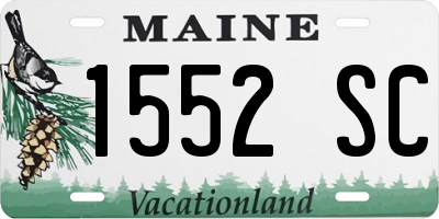 ME license plate 1552SC