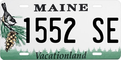 ME license plate 1552SE