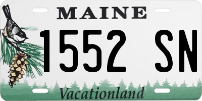 ME license plate 1552SN