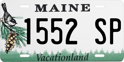ME license plate 1552SP
