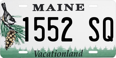 ME license plate 1552SQ