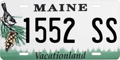 ME license plate 1552SS