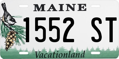 ME license plate 1552ST