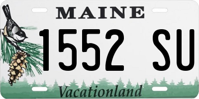 ME license plate 1552SU