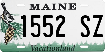 ME license plate 1552SZ