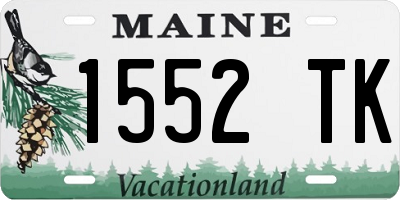 ME license plate 1552TK