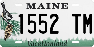 ME license plate 1552TM