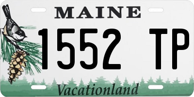 ME license plate 1552TP
