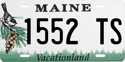 ME license plate 1552TS