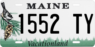 ME license plate 1552TY
