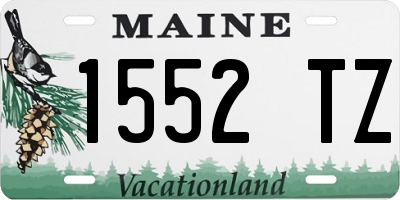 ME license plate 1552TZ